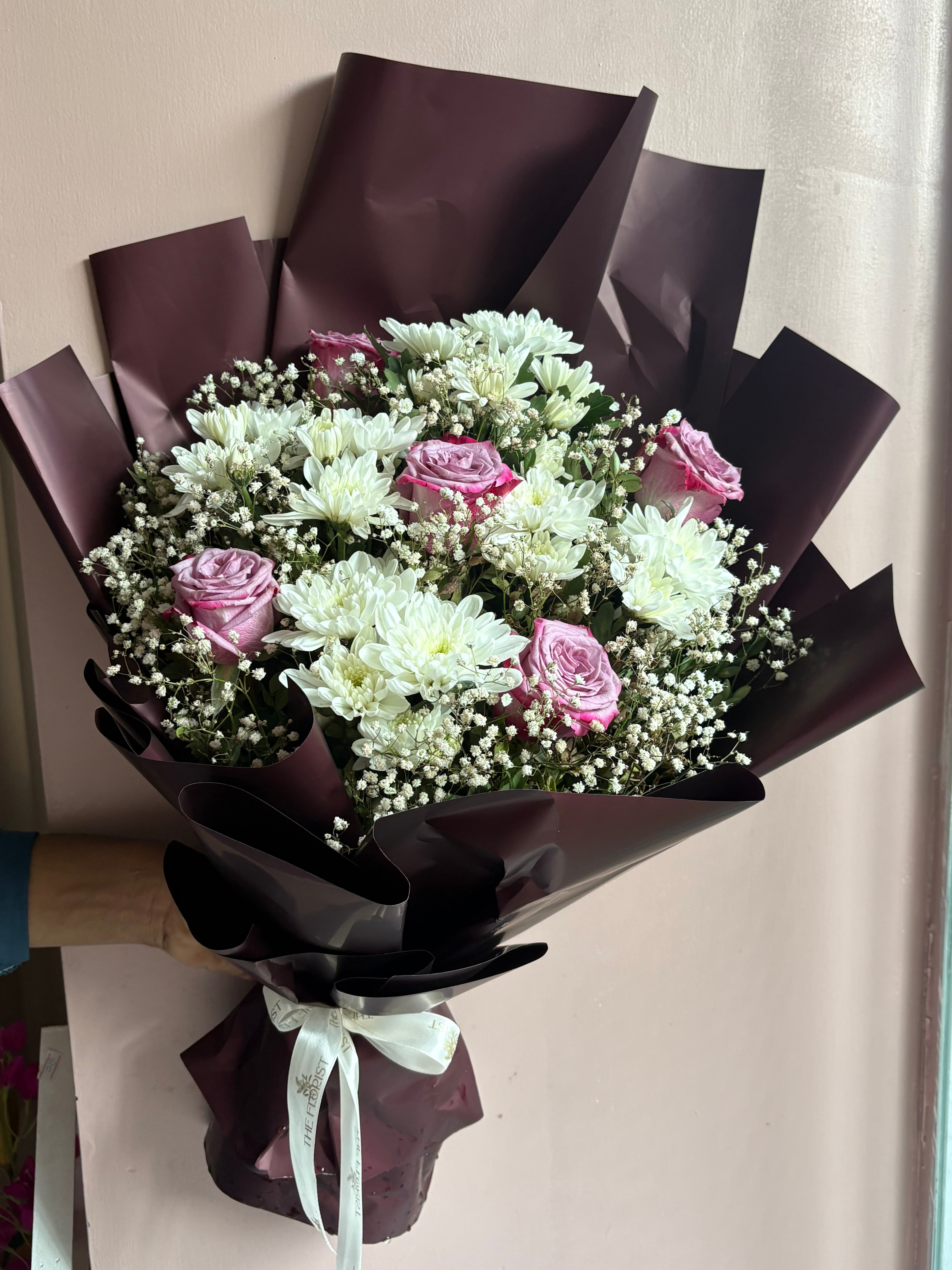 Lavender Dream — Lilac Rose & Chrysanthemum Bouquet